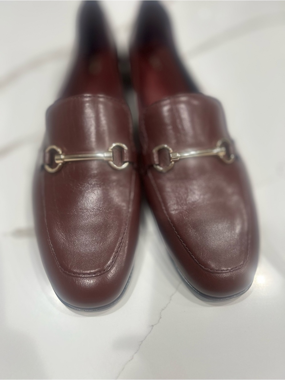 Maeve Women’s Wine Leather Bit Loafers